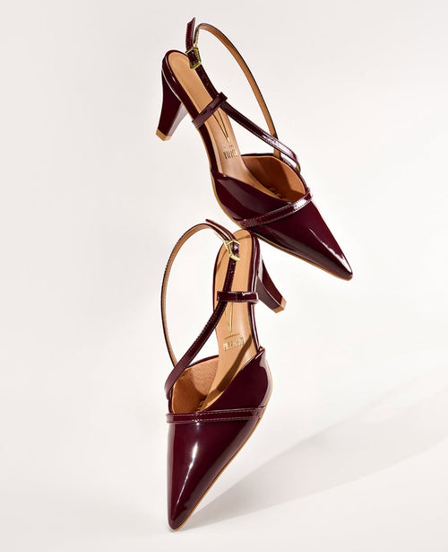 Carpin Slingback Verniz Vinho - תמונה 1