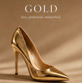 נעל עקב מוזהבת Stessy Gold