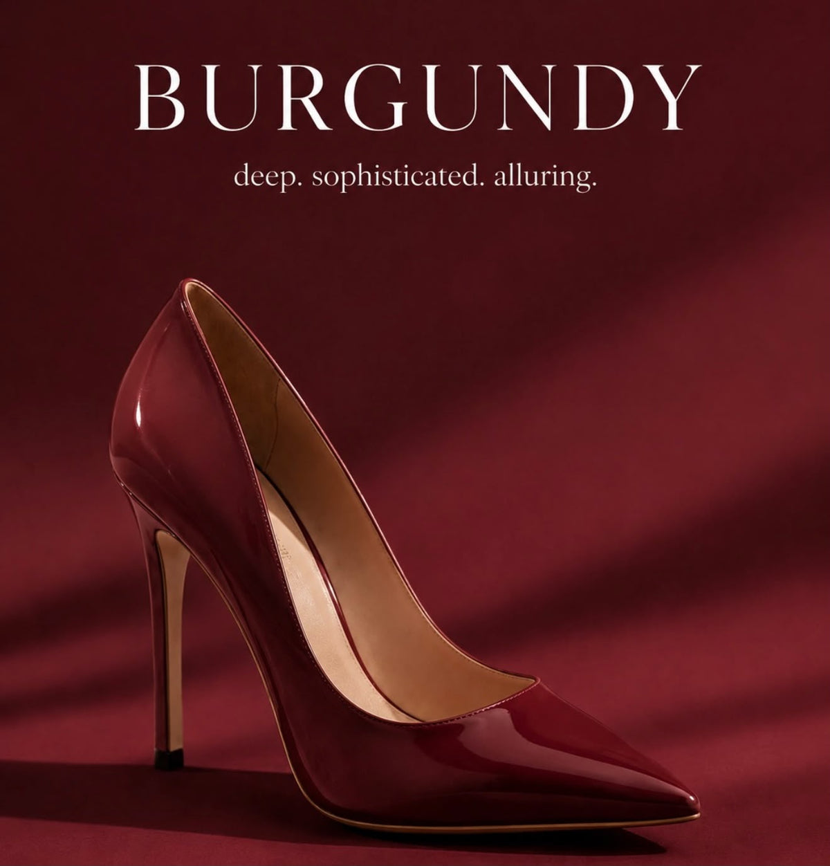 נעל עקב בגוון בורדו burgundy stessy