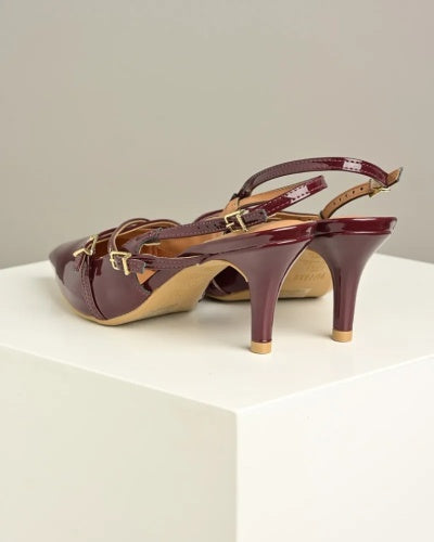 Carpin Slingback Verniz Vinho - תמונה 3