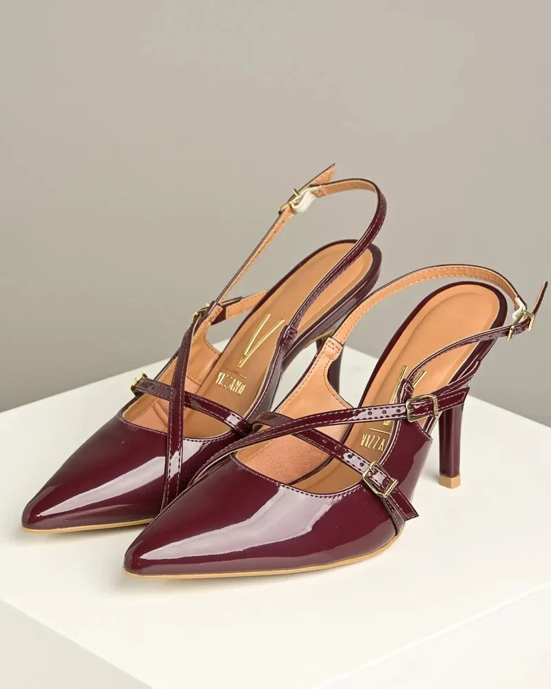 Carpin Slingback Verniz Vinho - תמונה 5